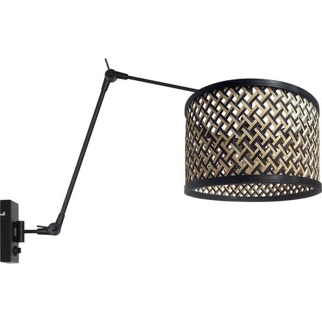 Steinhauer - lampada da parete - Prestige Chic - nero - bambù