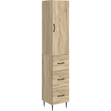 vidaXL Set di armadi 2 pcs Rovere Sonoma 33 x 34,5 x 90 cm