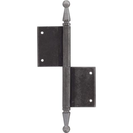 Türband mit Zierkopf - Aufschraubband klassisch, mit Zierkopf, rechts, 100x160mm, Stahl blank