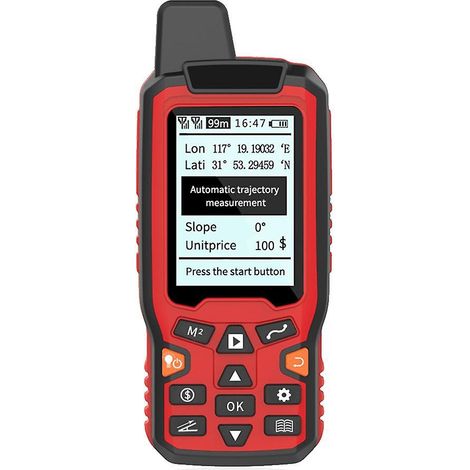 Tragbares GPS-Flächenmessgerät mit automatischer LCD-Hintergrundbeleuchtung, streckenbasierter Navigationsflächenberechnung und USB-Zähler