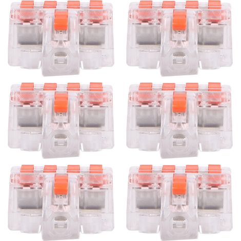 15-teiliger elektrischer Drahtverbinder, transparenter Hebelklemmenblock, Schnellanschluss-Set DF-14 (1/5)