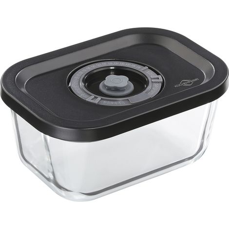 Kuchenprofi Easyfresh Vakuumbehälter mit Datumsstempel, Borosilikatglas/Kunststoff, 0,5 l, 14 x 10 x 7 cm (1/5)