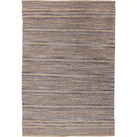 Tappeto Sienna 800 in juta e cotone grigio (1/4)