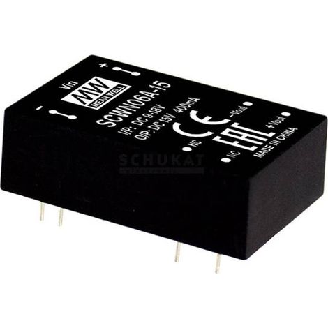 Mean Well SCWN06A-12 Modulo convertitore DC / DC 500 mA 6 W Num. uscite: 1 x Contenuto 1 pz.