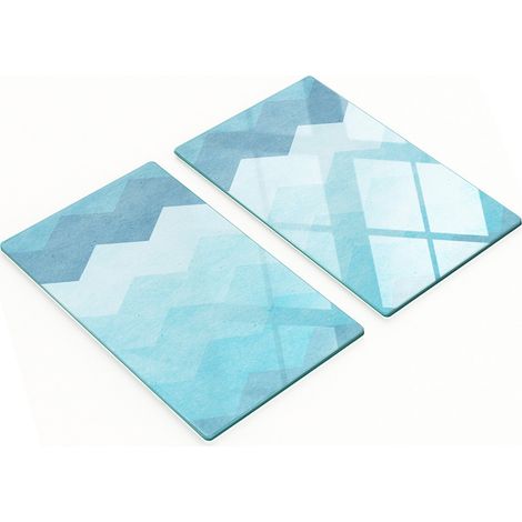 Tablas decorativas de vidrio para cortar y servir con dise帽o de espiga, 2x30x52 cm