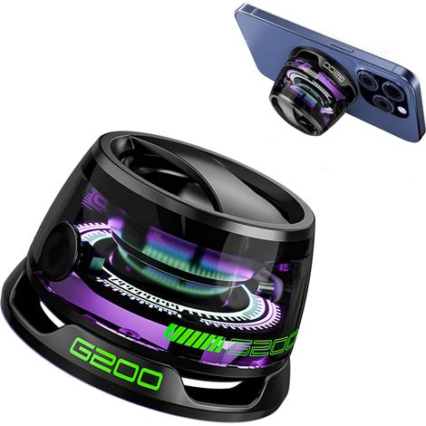 Altoparlante Bluetooth magnetico multifunzionale, altoparlante Bluetooth portatile G200 con luce multicolore RGB e supporto per telefono, altoparlante Bluetooth impermeabile Magbeat per viaggi all'ape