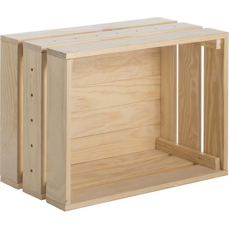 Cassa Modulare in pino Massiccio impilabile - L51,2 x H28 cm