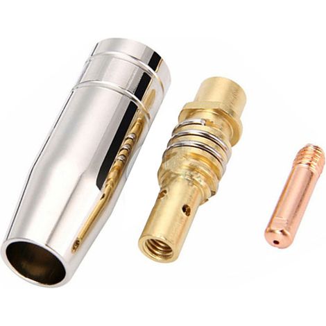 Jeu de 3 buses de protection pour torche MIG/MAG Binzel 15AK, kit d'accessoires de soudage, col de cygne et buse, lot de 3 pièces (exclusivité Mexique, sans échantillon, réservé à la fabrication) (1/5)