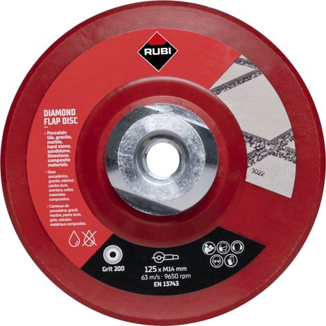 RUBI 32939 200 GRIT FINO Disco Ø125 - ref: 32939