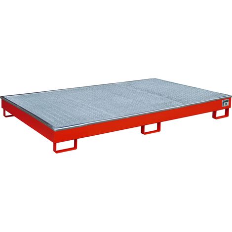 Bauer Regalwanne mit PE-Einsatz RW-GR 2200-1 PE, lackiert, Feuerrot