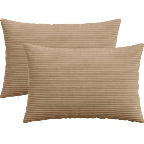 Housse de coussin 2 pcs HEERLEN Marron 50 x 80 cm vidaXL