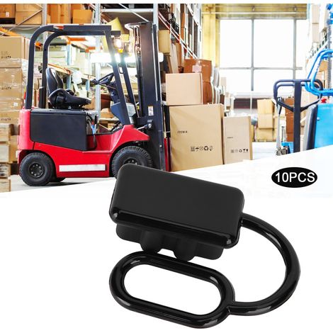 Lot de 10 capuchons anti-poussière en plastique noir pour connecteurs de chariots élévateurs 120 A. (1/5)