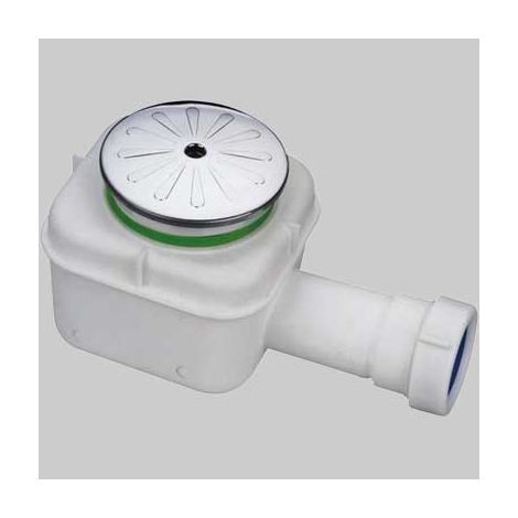 PILETTA SIFONATA PER PIATTO DOCCIA CON FORO DM.60 PIATTELLO CROMO DM.80 11/2-40 - 1 pezzi - Idroweb