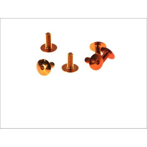 Kit de vis de carénage M6x15 orange (6 pièces), V Parts TA615NO