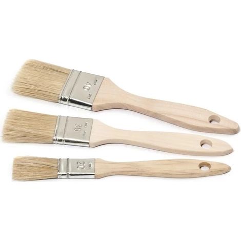 Set aus 3 rohen Pinseln - 20-30-40 cm - PERFEKTES WERKZEUG - 2900000