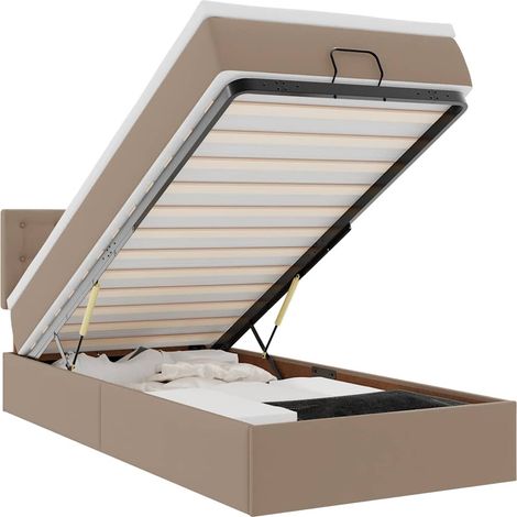 Maison Exclusive - Lit ottoman et matelas cappuccino 90x190 cm similicuir (1/5)