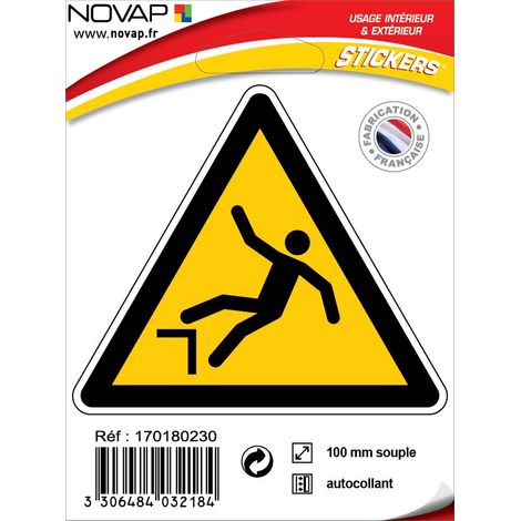 Panneau Chute avec dénivéllation - Adhésif Triangle 100mm - 4032184