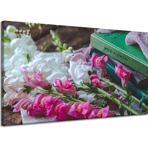 Leinwanddruck Botanik Löwenmäulchen 120x70 cm Blumenstrauß