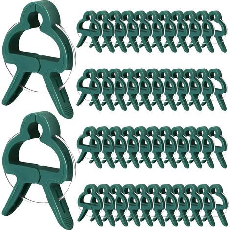 Pack of 100 reusable plant support clips, suitable for garden planting, 20 mm (1/5)