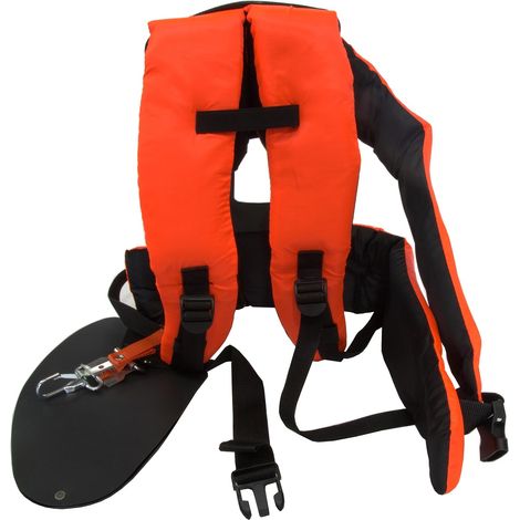 Arnés profesional acolchado Bricoferr BFK0032 para desbroce con soporte lumbar.