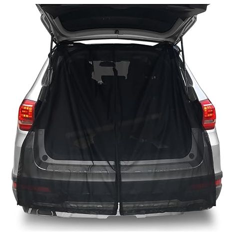 Filet Anti-Moustique pour Hayon Voiture, Pare-Soleil Fenêtre pour Hayon pour Voiture, Moustiquaire Magnétique pour Coffre Voiture, pour Extérieur, Camping, Pêche, Voyage (1/5)