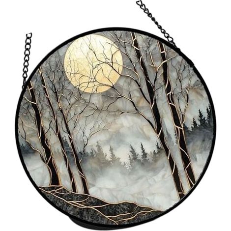 Acchiappasole colorato con paesaggio montano e oro nero