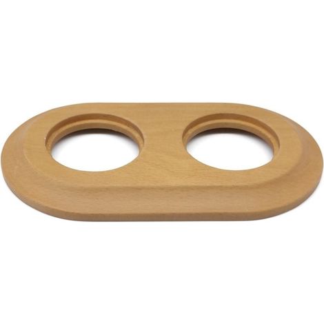 Marco Doble para Empotrar de Madera Clara (1/2)