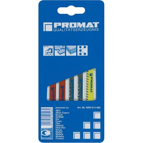 Surtido de hojas de sierra de calar 5 piezas para HO / MET PROMAT