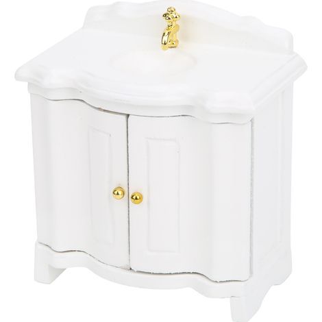 Meuble de Salle de Bain Miniature pour Maison de Poupée, Accessoire Décoratif Échelle 1:12 (1/5)