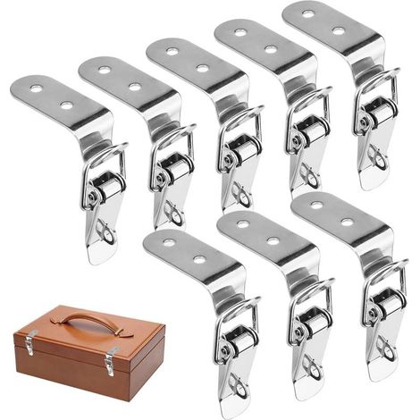 8 Piècesfermeture À Levier Loquet À Ressort a 90 Gradi, Fermeture De Serrage, Folding Loquet Levier, Loquet A Bascule, Fermoir À Bascule Acier Inoxydable, Pour Tiroirs Boîtes Rangement Boîtes Outils (1/5)