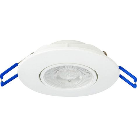 Spot LED encastrable 5W 450lm 3CCT rond blanc NORA PRO HOROZ downlight plafond intérieur (1/5)