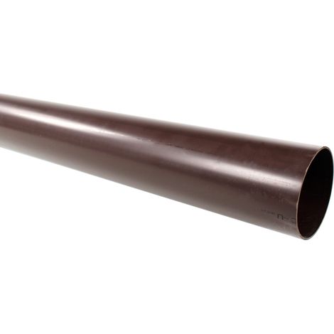 First Plast – Tube de descente gouttière 25 – Ø80 marron – Longueur 4 m – PVC haute qualité – Assemblage par collage (1/3)