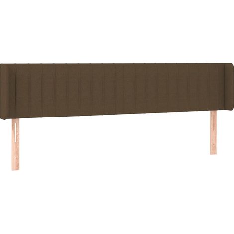 Maison Exclusive - Testiera ad Orecchio Marrone Scuro 163x16x78/88 cm in Tessuto (1/5)