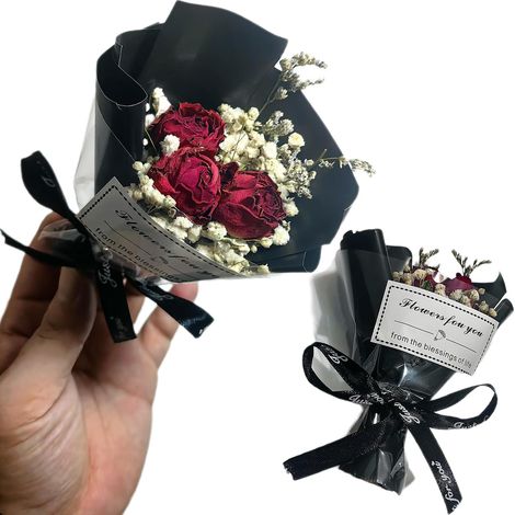 Mini Bouquet de Fleurs Séchées - 2 Bâtons Roses Petit Convient pour Les Cadres Photo DIY, Clipart, Fête Famille et Décoration Mariage C'est Un Petit Cadeau Exquis (1/5)