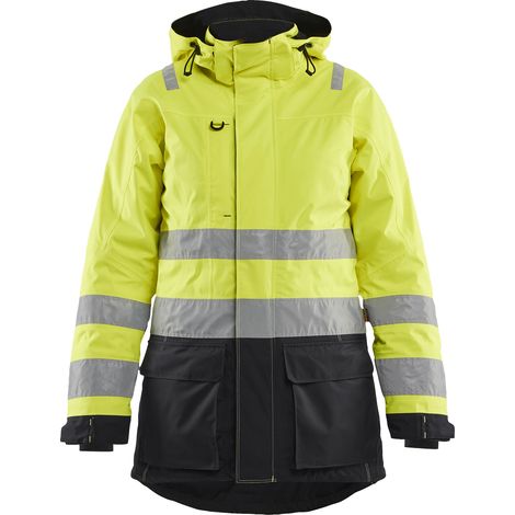 Parka hiver haute-visibilité Femme 4472 - Jaune fluo/Noir XXXL