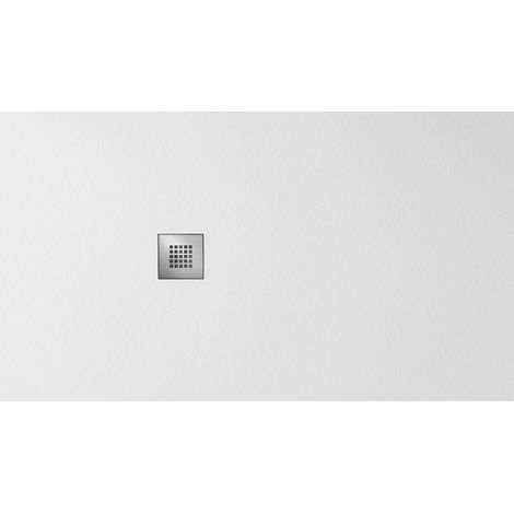 Receveur de douche en marbre cultivé MITIA 160x90cm, blanc (1/4)