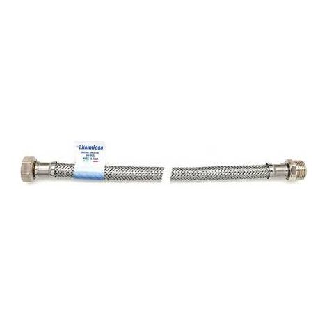 10 x FLESSIBILE INOX MODELLO NORMALE  CM. 30 Misura: DN10 FF 3/8 x 3/8