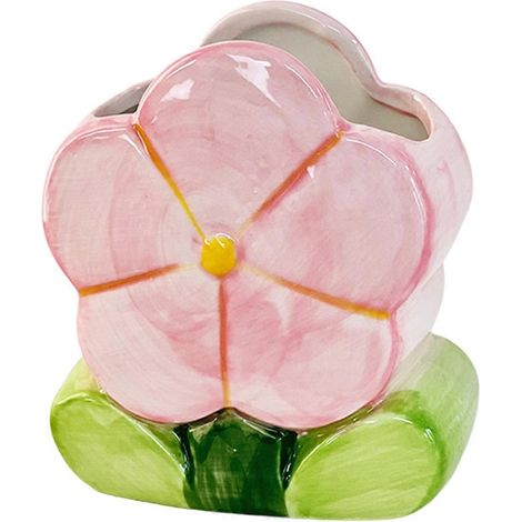 Collection Fashion Creative Flower : Rangement pour pinceaux de maquillage, pot à crayons, porte-stylo, accessoires de rangement pour bureau. (1/5)