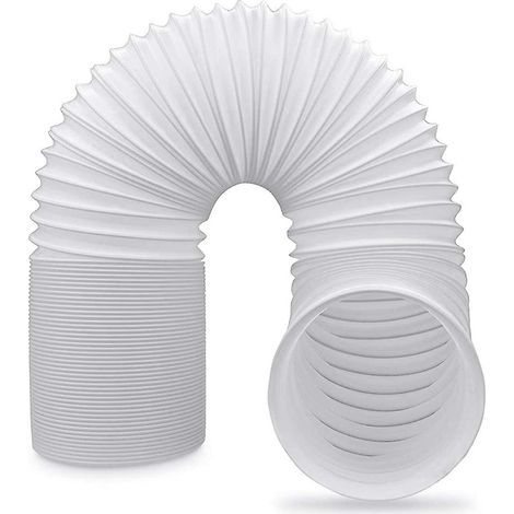Tuyau d'évacuation universel de 12,7 cm de diamètre pour climatiseur portable. Compatible avec tous les climatiseurs mobiles et sèche-linge. Dimensions : 15,5 cm x 150 cm. (1/5)
