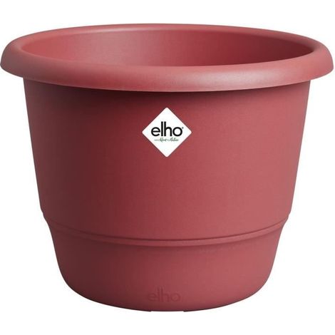 ELHO Blumentopf Amiga Rund 40 - Rot - Ø 39 x H 29 cm - Außenbereich - 100% recyceltes Material