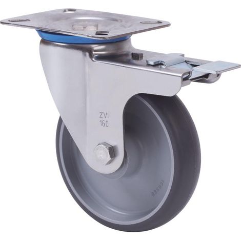 rueda giratora placa fr.inox.10zvlifd100-pgzn poliamix-goma gris inyect.liso (1/2)