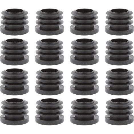 Lot de 16 Bouchons à Lamelles Ronds - Capuchons de Protection en Plastique - Bouchons d'Extrémité (Diamètre 16 mm, Rond)
