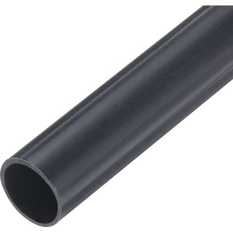 Tube Rigide en PVC de 1/2 Pouce, Tuyau Rond, Tuyauterie, Tuyau de Quincaillerie 12mm ID 14mm OD 9" Longueur Gris Foncé pour Tuyau d'Eau, Manchon de Câble (1/5)