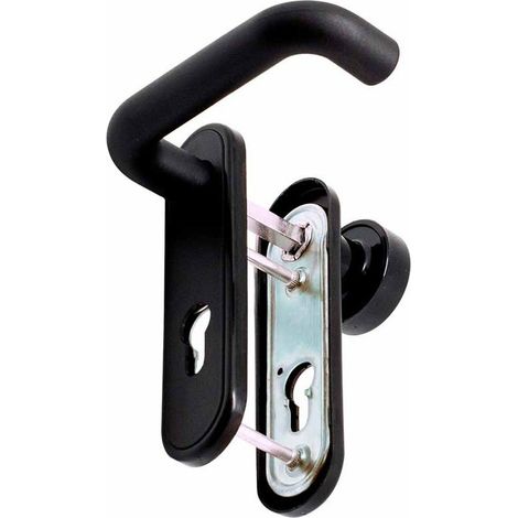 Poignée coupe-feu pour porte d'entrée – Entraxe 70mm – Acier inoxydable – Sens d'ouverture droite – Finition satinée – Micel