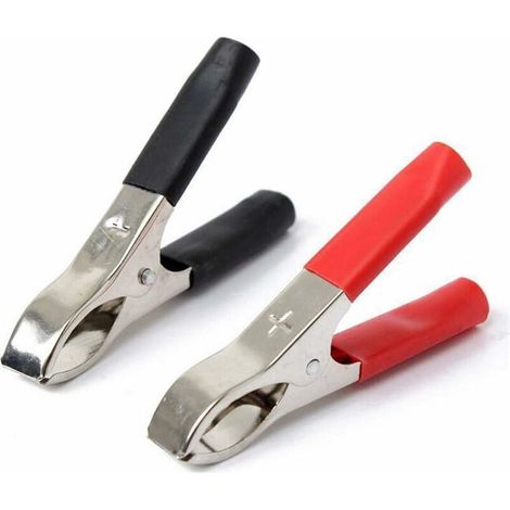 Pinces crocodiles 30 A isolées pour batterie de voiture, pinces crocodiles pour câbles de démarrage rouge et noir 2pcs Lefou (1/5)