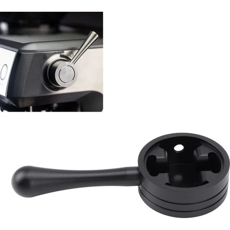 Palanca de vapor de repuesto para cafeteras, kit de conversión de perilla de vapor fabricado en acero inoxidable, negro 304 (1/5)