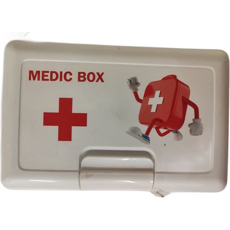 Contenitore vuoto per medicinali in una custodia per kit di pronto soccorso 20x13x7 (1/5)