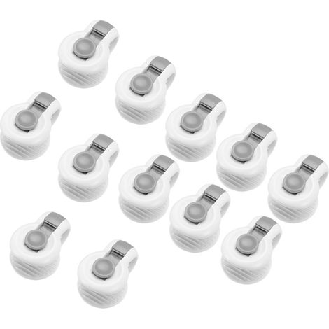 Lot de 12 clips de couette sans aiguilles en plastique ABS - Fixation d'angle pour couettes - Gris (1/5)