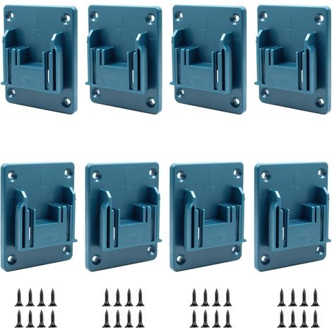 8pcs Support Mural pour Visseuses Sans fil 14,4-18V fixation murale ou à l'intérieur de l'armoire à outils pour un gain de place dans l'atelier - rangement ordonné et clair (1/5)
