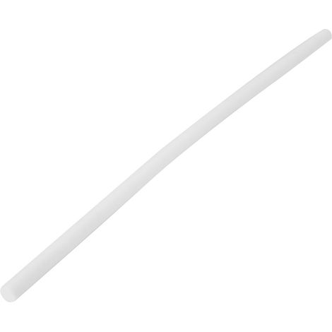 Barres en PTFE (plastique technique) blanches, rondes et résistantes à la corrosion, 15 x 500 mm (1/5)